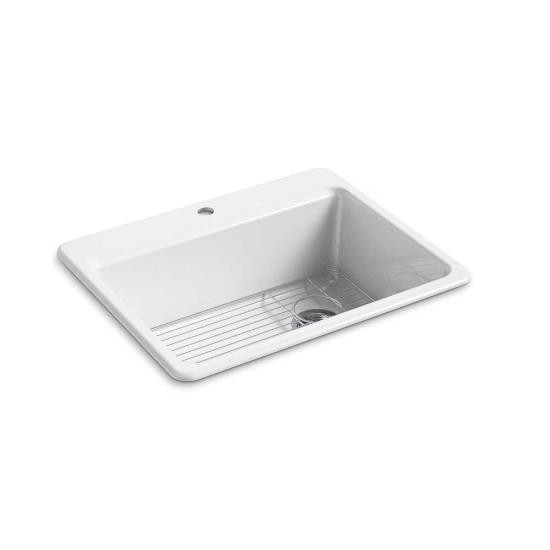 Kohler 8668-1A1-0 Riverby 27 x 22 Topmount Single Bowl Kitchen Sink 1