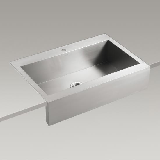 Kohler 3942-1-NA Vault 35 x 24 Topmount Single Kitchen Sink Apron 1