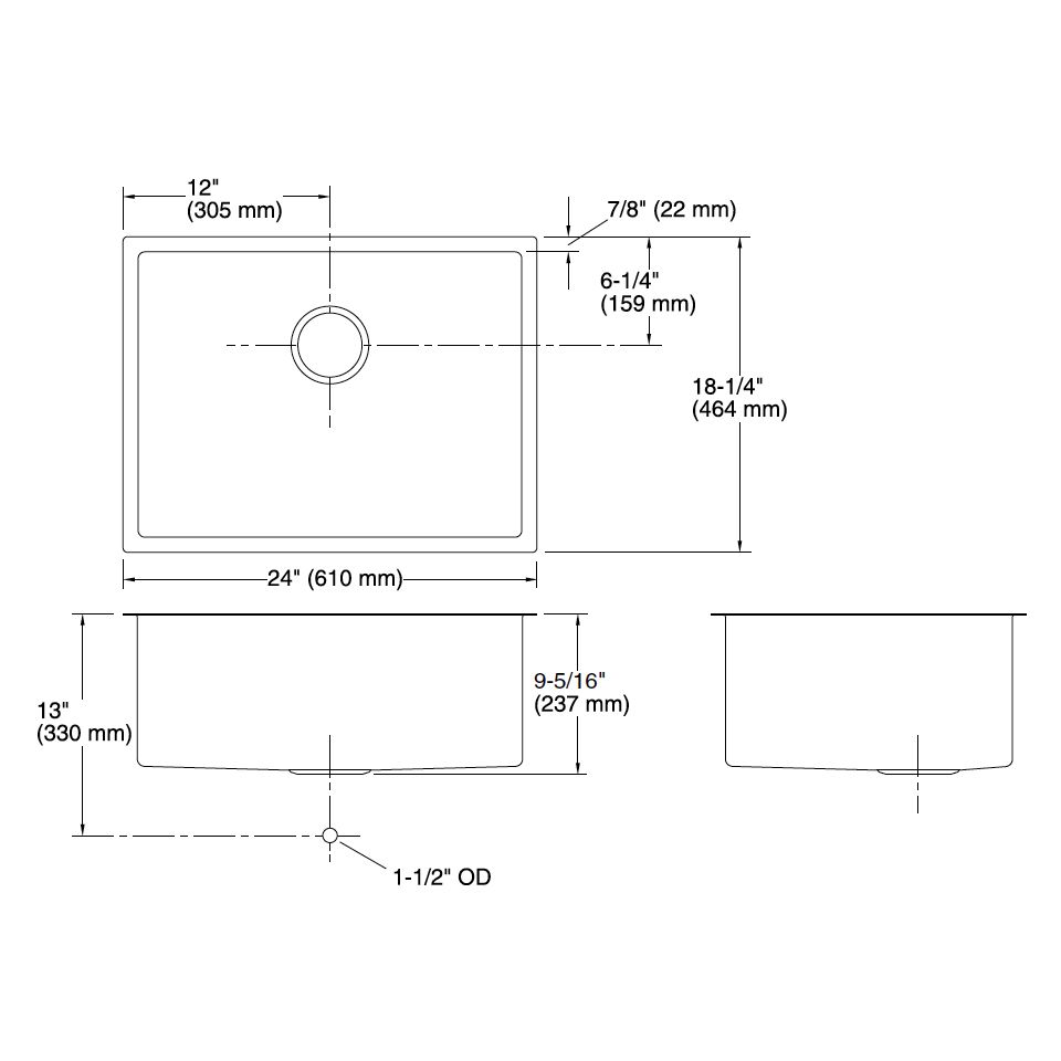 Kohler 5286-NA Strive 24 x 18 Undermount Single Kitchen Sink 2
