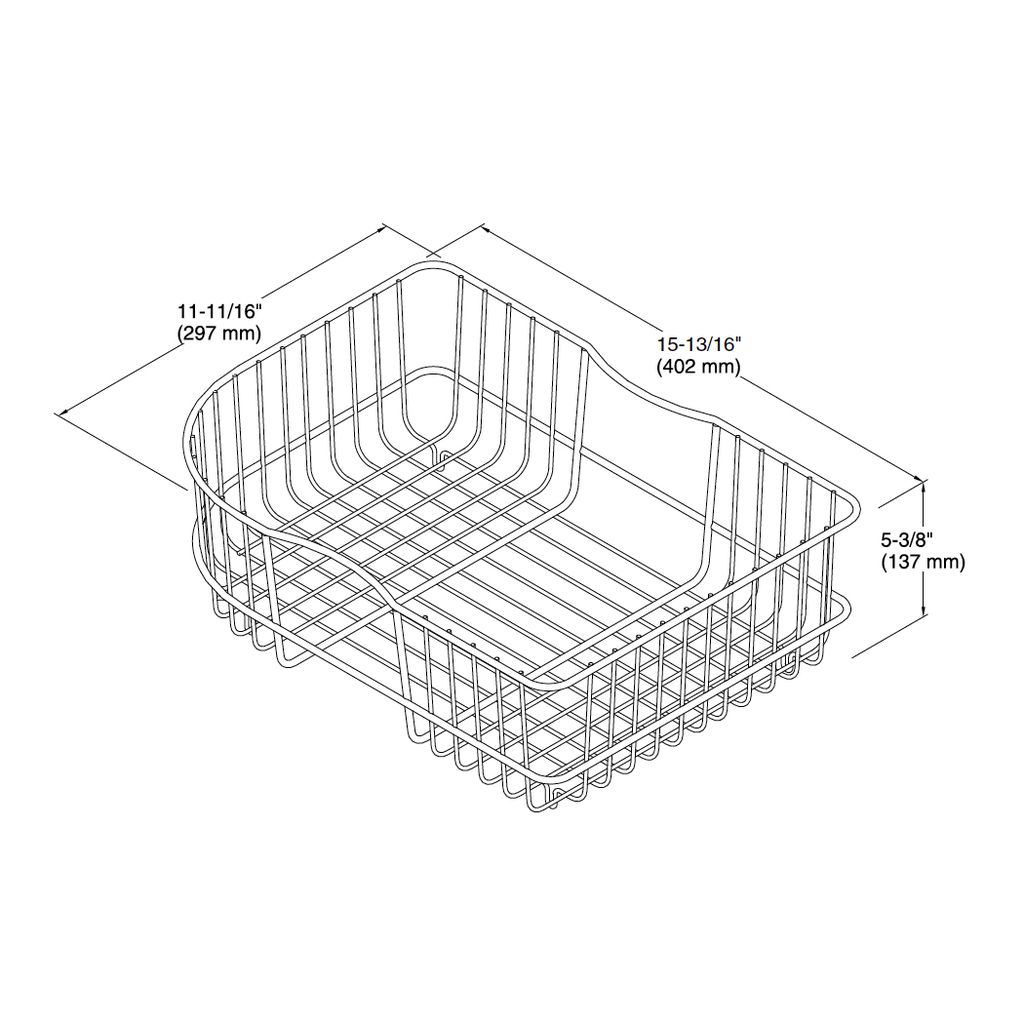Kohler 6521-ST Wire Rinse Basket For Use In Executive Chef And Efficiency Kitchen Sinks 2