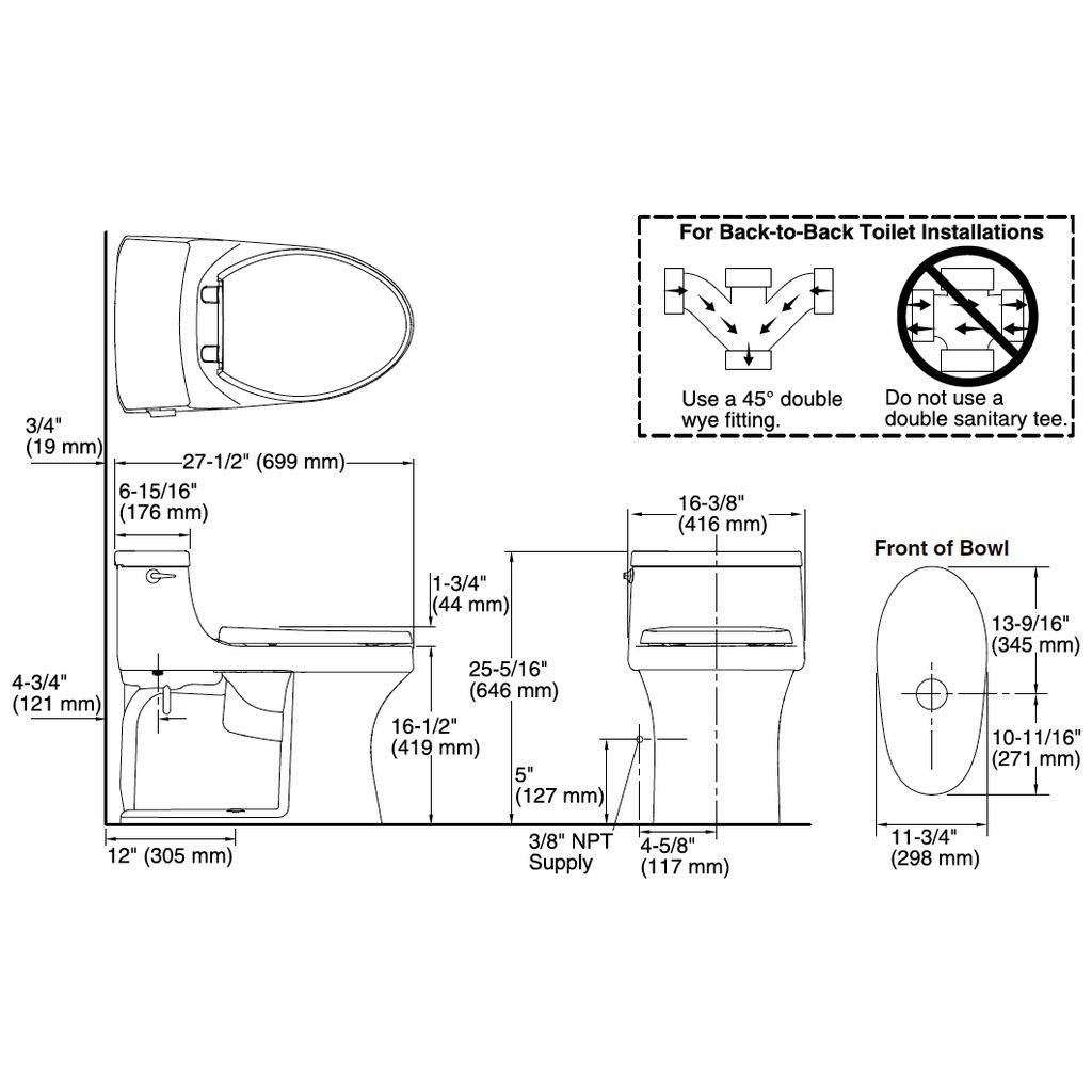 Kohler 5172-0 San Souci One Piece Compact Elongated Toilet 2