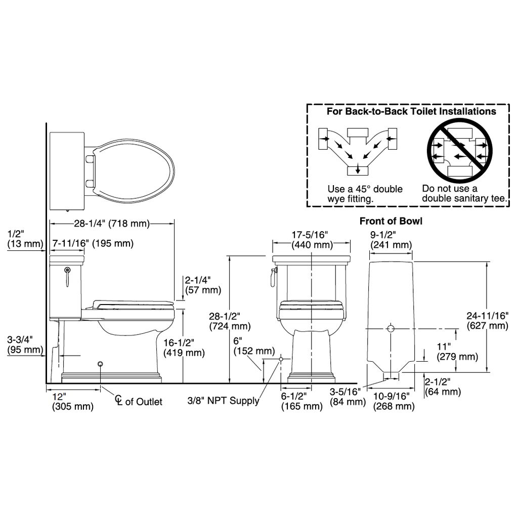 Kohler 3981-0 Tresham Comfort Height Skirted One-Piece Compact Elongated 1.28 Gpf Toilet With Aquapiston Flush Technology And Left-Hand Trip Lever 2