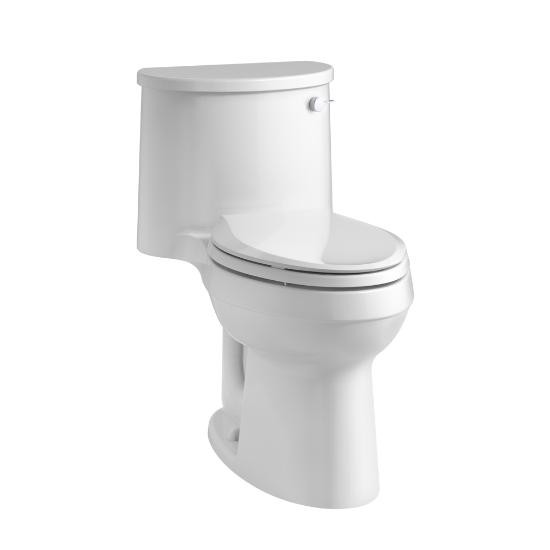 Kohler 3946-RA-0 Adair Comfort Height One-Piece Elongated 1.28 Gpf Toilet With Aquapiston Flushing Technology And Right-Hand Trip Lever 3