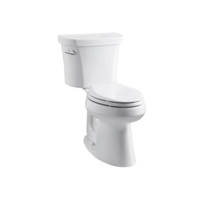 Kohler 3949-U-0 Highline Comfort Height Two-Piece Elongated 1.28 Gpf Toilet With Class Five Flush Technology Left-Hand Trip Lever And Insuliner Tank Liner 1