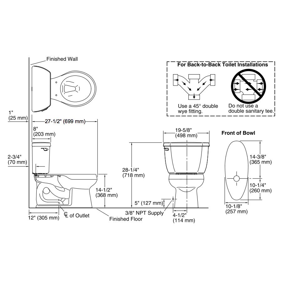 Kohler 3577-7 Wellworth Classic Two-Piece Round-Front 1.28 Gpf Toilet With Class Five Flush Technology And Left-Hand Trip Lever 2