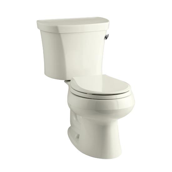 Kohler 3947-TR-96 Wellworth Two-Piece Round-Front 1.28 Gpf Toilet With Class Five Flush Technology Right-Hand Trip Lever And Tank Cover Locks 3