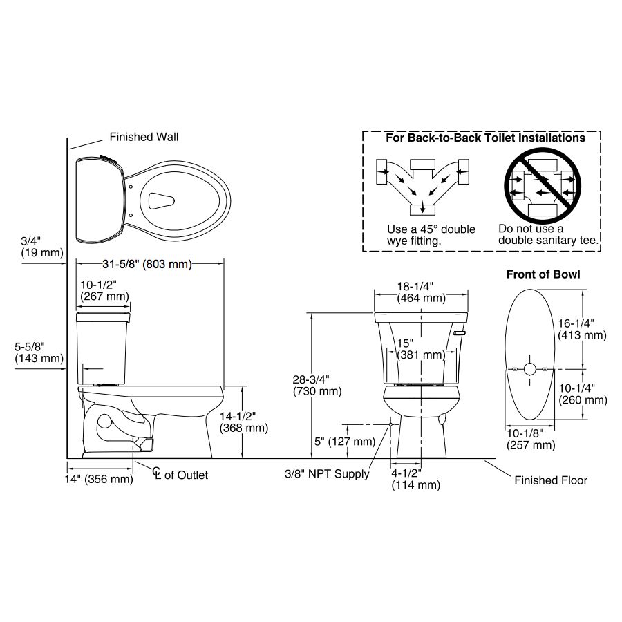 Kohler 3948-TR-0 Wellworth Two-Piece Elongated 1.28 Gpf Toilet With Class Five Flush Technology Right-Hand Trip Lever And Tank Cover Locks 2