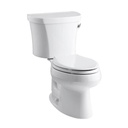 Kohler 3948-TR-0 Wellworth Two-Piece Elongated 1.28 Gpf Toilet With Class Five Flush Technology Right-Hand Trip Lever And Tank Cover Locks 3