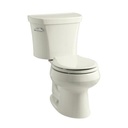 Kohler 3947-UT-96 Wellworth Two-Piece Round-Front 1.28 Gpf Toilet With Class Five Flush Technology Left-Hand Trip Lever Insuliner Tank Liner And Tank Cover Locks 3