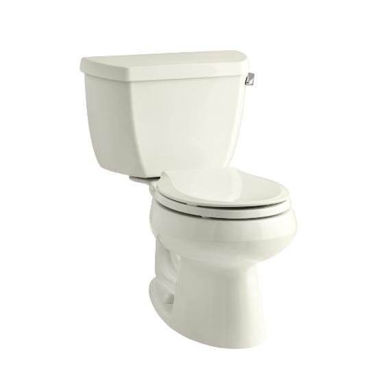 Kohler 3577-RA-96 Wellworth Classic Two-Piece Round-Front 1.28 Gpf Toilet With Class Five Flush Technology And Right-Hand Trip Lever 3