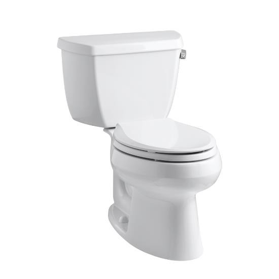 Kohler 3575-RA-0 Wellworth Classic Two-Piece Elongated 1.28 Gpf Toilet With Class Five Flush Technology And Right-Hand Trip Lever 3