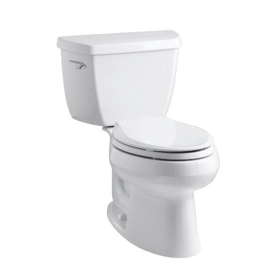 Kohler 3575-0 Wellworth Classic Two-Piece Elongated 1.28 Gpf Toilet With Class Five Flush Technology And Left-Hand Trip Lever 3
