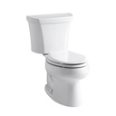 Kohler 3988-RA-0 Wellworth Two-Piece Elongated Dual-Flush Toilet With Right-Hand Trip Lever 3