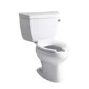 Kohler 3505-RA-0 Wellworth Classic Pressure Lite Elongated 1.6 Gpf Toilet With Right-Hand Trip Lever Less Seat 3