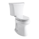 Kohler 3989-RA-0 Highline Comfort Height Two-Piece Elongated Dual-Flush Toilet With Class Five Flush Technology And Right-Hand Trip Lever 3
