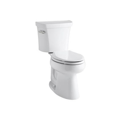 Kohler 3979-0 Highline Comfort Height Two-Piece Elongated 1.6 Gpf Toilet With Class Five Flush Technology And Left-Hand Trip Lever 1