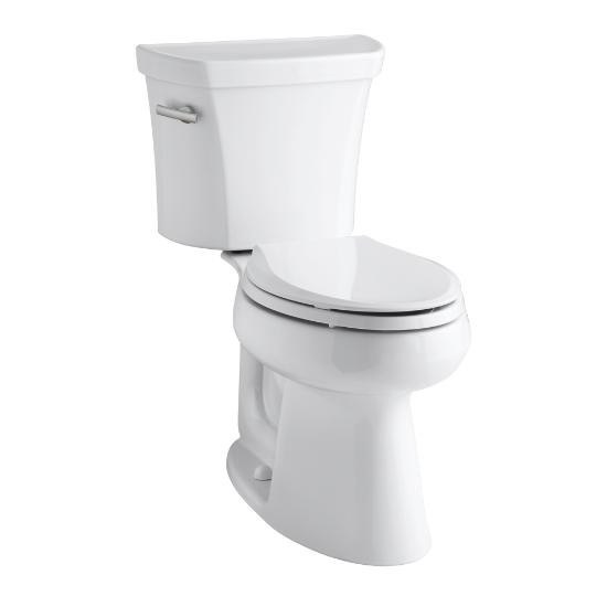 Kohler 3979-0 Highline Comfort Height Two-Piece Elongated 1.6 Gpf Toilet With Class Five Flush Technology And Left-Hand Trip Lever 3