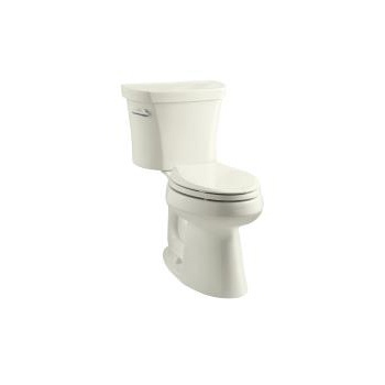 Kohler 3949-T-96 Highline Comfort Height Two-Piece Elongated 1.28 Gpf Toilet With Class Five Flush Technology Left-Hand Trip Lever And Tank Cover Locks 1