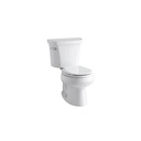 Kohler 3977-0 Wellworth Two-Piece Round-Front 1.6 Gpf Toilet With Class Five Flush Technology And Left-Hand Trip Lever 1