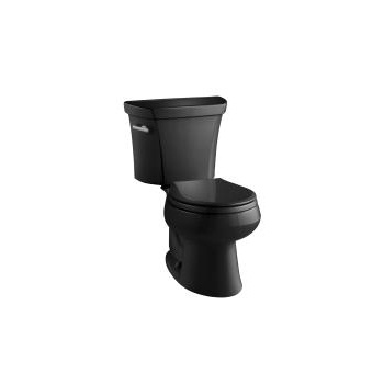 Kohler 3977-7 Wellworth Two-Piece Round-Front 1.6 Gpf Toilet With Class Five Flush Technology And Left-Hand Trip Lever 1