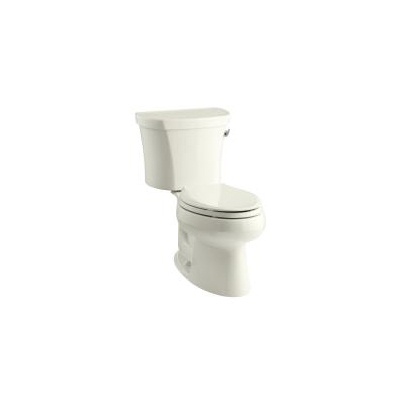 Kohler 3948-UR-96 Wellworth Two-Piece Elongated 1.28 Gpf Toilet With Class Five Flush Technology Right-Hand Trip Lever And Insuliner Tank Liner 1