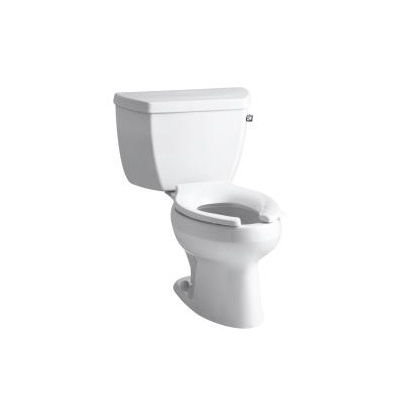 Kohler 3505-RA-0 Wellworth Classic Pressure Lite Elongated 1.6 Gpf Toilet With Right-Hand Trip Lever Less Seat 1