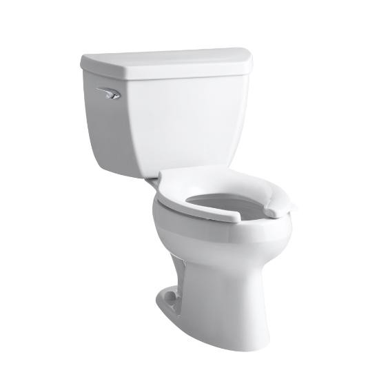 Kohler 3505-T-0 Wellworth Classic Pressure Lite Elongated 1.6 Gpf Toilet With Tank Cover Locks Less Seat 3