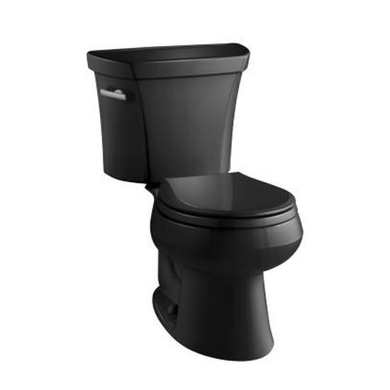 Kohler 3977-7 Wellworth Two-Piece Round-Front 1.6 Gpf Toilet With Class Five Flush Technology And Left-Hand Trip Lever 3