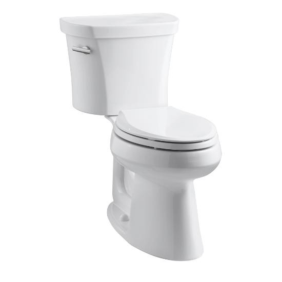 Kohler 3949-UT-0 Highline Comfort Height Two-Piece Elongated 1.28 Gpf Toilet With Class Five Flush Technology Left-Hand Trip Lever Insuliner Tank Liner And Tank Cover Locks 3