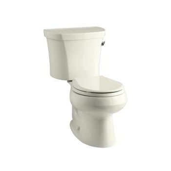 Kohler 3947-RA-96 Wellworth Two-Piece Round-Front 1.28 Gpf Toilet With Class Five Flush Technology And Right-Hand Trip Lever 1