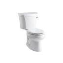 Kohler 3948-RA-0 Wellworth Two-Piece Elongated 1.28 Gpf Toilet With Class Five Flush Technology And Right-Hand Trip Lever 1