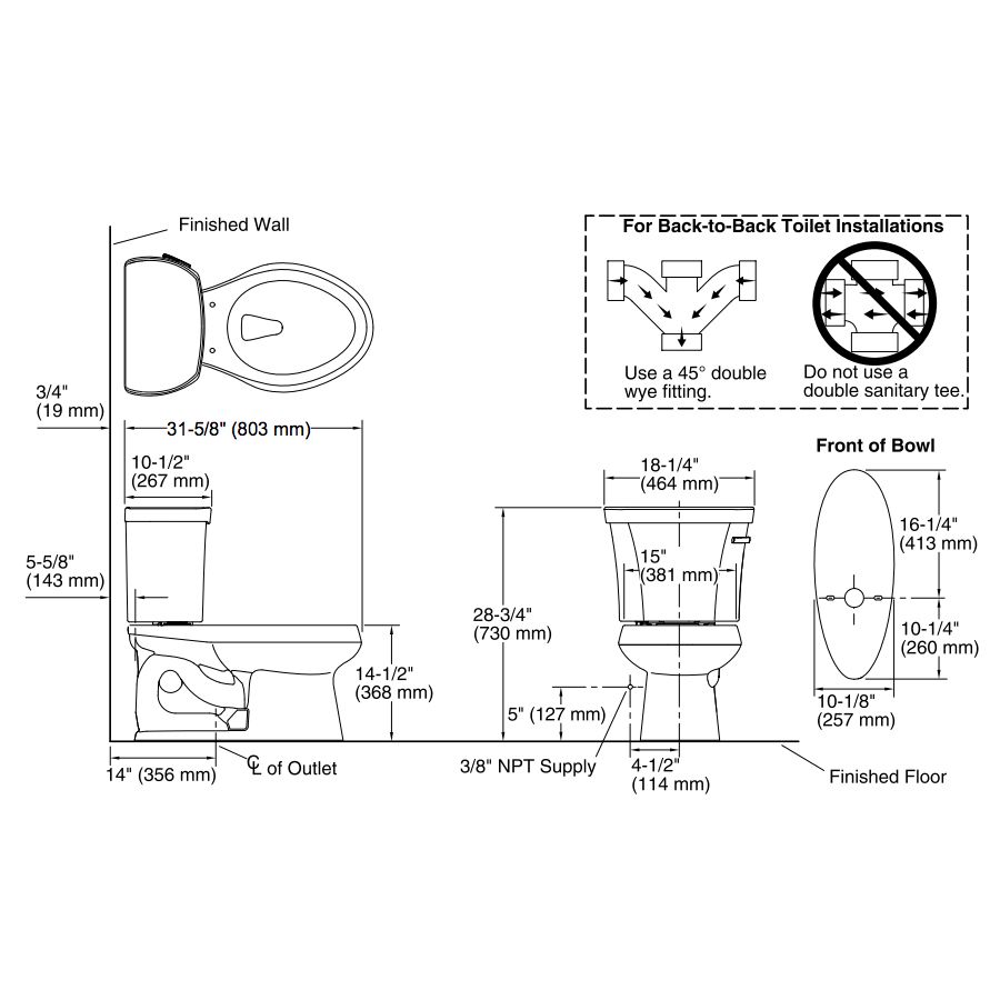 Kohler 3948-RA-96 Wellworth Two-Piece Elongated 1.28 Gpf Toilet With Class Five Flush Technology And Right-Hand Trip Lever 2