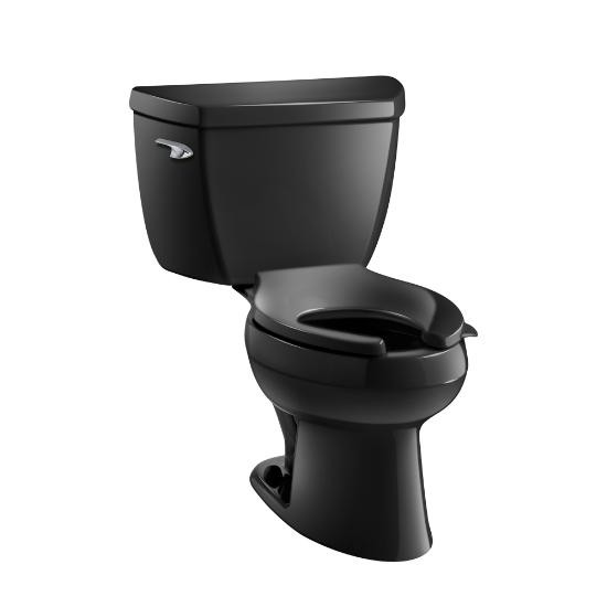 Kohler 3531-7 Wellworth Pressure Lite Elongated 1.0 Gpf Toilet With Left-Hand Trip Lever Less Seat 3