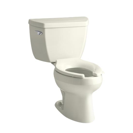 Kohler 3531-96 Wellworth Pressure Lite Elongated 1.0 Gpf Toilet With Left-Hand Trip Lever Less Seat 3