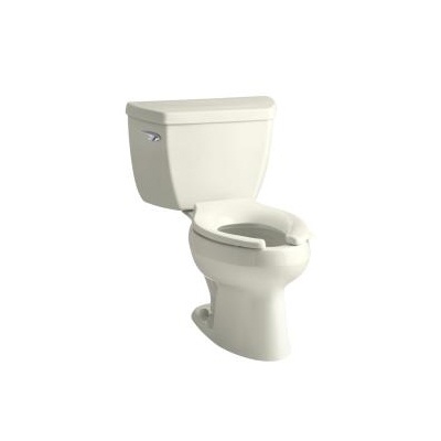 Kohler 3531-T-96 Wellworth Classic Pressure Lite Elongated 1.0 Gpf Toilet With Tank Cover Locks And Left-Hand Trip Lever Less Seat 1