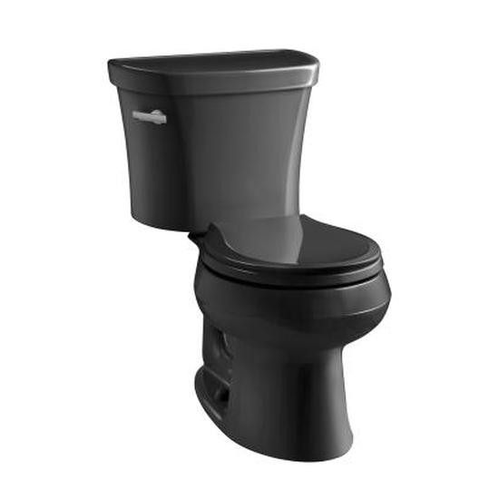 Kohler 3947-U-7 Wellworth Two-Piece Round-Front 1.28 Gpf Toilet With Class Five Flush Technology Left-Hand Trip Lever And Insuliner Tank Liner 3