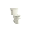 Kohler 3997-T-96 Wellworth Two-Piece Round-Front 1.28 Gpf Toilet With Class Five Flush Technology Left-Hand Trip Lever And Tank Cover Locks 1