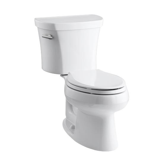 Kohler 3948-0 Wellworth Two-Piece Elongated 1.28 Gpf Toilet With Class Five Flush Technology And Left-Hand Trip Lever 3