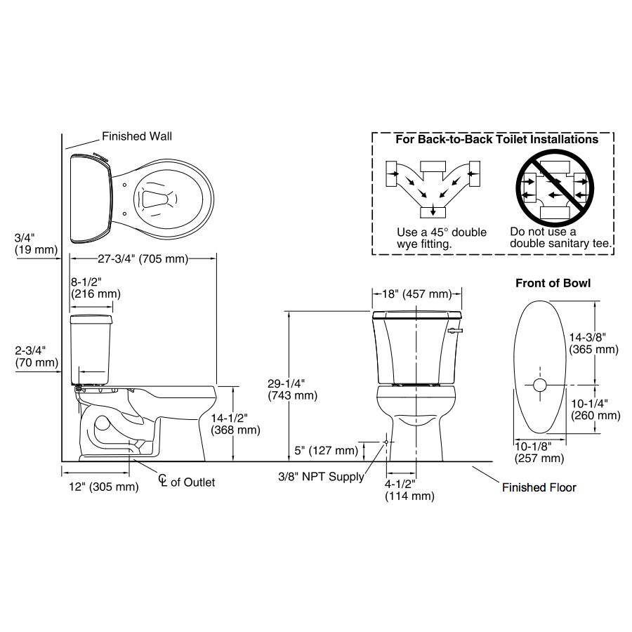 Kohler 3997-RA-0 Wellworth Two-Piece Round-Front 1.28 Gpf Toilet With Class Five Flush Technology And Right-Hand Trip Lever 2
