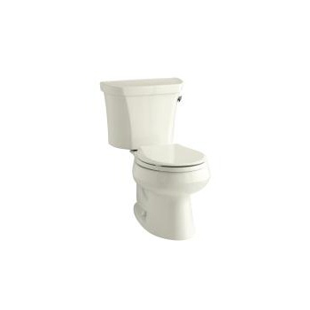 Kohler 3997-RA-96 Wellworth Two-Piece Round-Front 1.28 Gpf Toilet With Class Five Flush Technology And Right-Hand Trip Lever 1