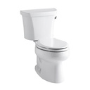 Kohler 3998-RA-0 Wellworth Two-Piece Elongated 1.28 Gpf Toilet With Class Five Flush Technology And Right-Hand Trip Lever 3