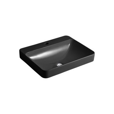 Kohler 2660-1-7 Vox Rectangle Vessel Bathroom Sink With Single Faucet Hole 1