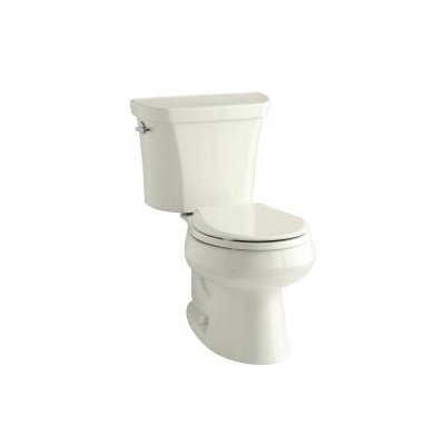 Kohler 3987-96 Wellworth Two-Piece Round-Front Dual-Flush Toilet With Class Five Flush Technology And Left-Hand Trip Lever 1