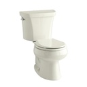 Kohler 3987-96 Wellworth Two-Piece Round-Front Dual-Flush Toilet With Class Five Flush Technology And Left-Hand Trip Lever 3
