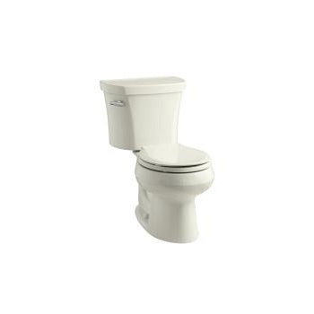 Kohler 3947-U-96 Wellworth Two-Piece Round-Front 1.28 Gpf Toilet With Class Five Flush Technology Left-Hand Trip Lever And Insuliner Tank Liner 1