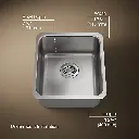 Kohler K3331 Undertone 15 x 17 Medium Squared Undermount Single Kitchen Sink 1