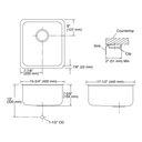 Kohler K3331 Undertone 15 x 17 Medium Squared Undermount Single Kitchen Sink 2