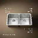 Kohler K3171 Undertone 31 x 18 Undermount Double Equal Kitchen Sink - ONE ONLY 1