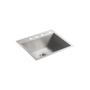 Kohler K3822 Vault 25 x 22 Single Kitchen Sink 4 Faucet Holes 1