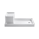 Kohler 1976-0 Tresham 60 X 32 Receptor With Integral Seat And Right-Hand Drain 1